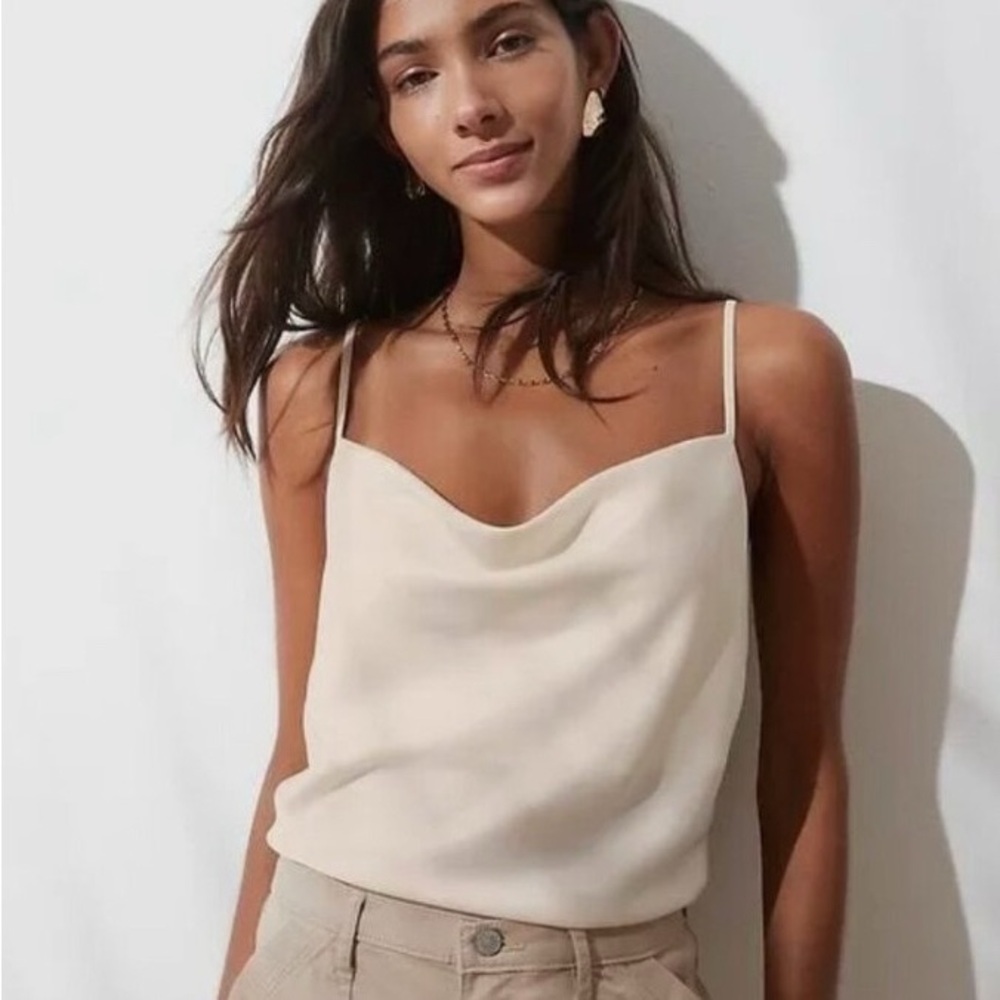 White Cowl Neck Camisole • Banana Republic Factory